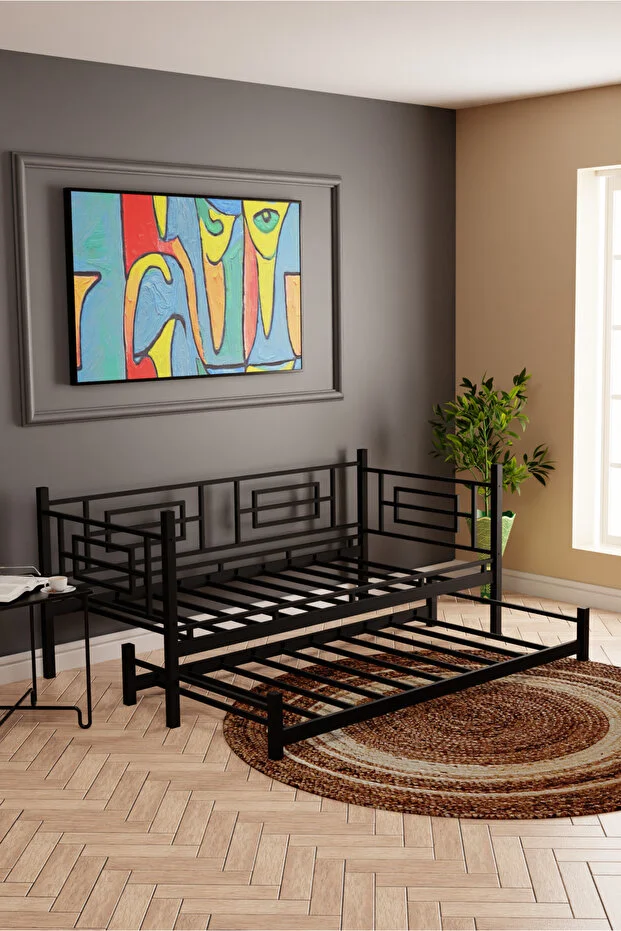 Larissa Daybed Sedir Karyola Siyah